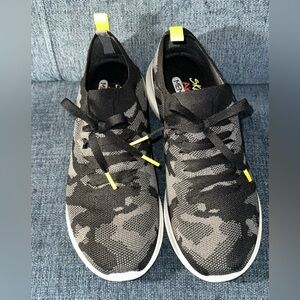 Skechers Black & Gray Camo Slip-On Sneakers